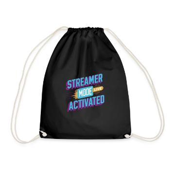 Gaming Streamer Live Streaming Gamer Content - Drawstring Bag - black - Front