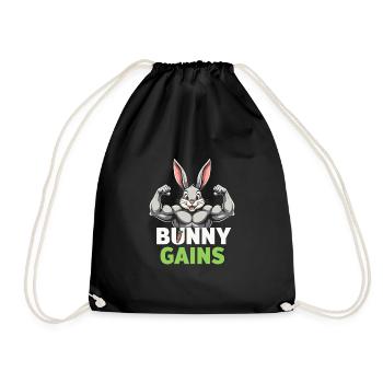 Fitness Bunny Fitness -entraînement Lapin Musculation - Sac de sport léger - noir - Devant