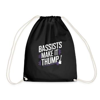 Bass Gitarrist Musiker Gear Funk Rock Jazz - Turnbeutel - Schwarz - Vorne