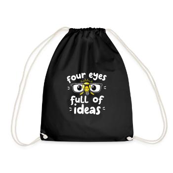 Stylish Specifications Children's Glasses Pride - Drawstring Bag - black - Front