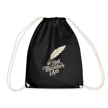 Seniors with tattoos proudly aging, - Drawstring Bag - black - Front