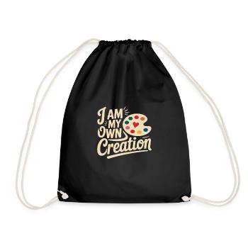 childfree by choice proudly childless - Drawstring Bag - black - Front