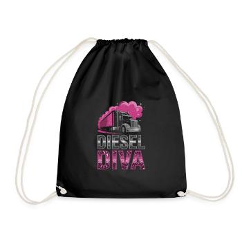 Women In Trucking Female Trucker Pride - Drawstring Bag - black - Front