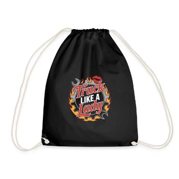 Women In Trucking Female Trucker Pride - Drawstring Bag - black - Front