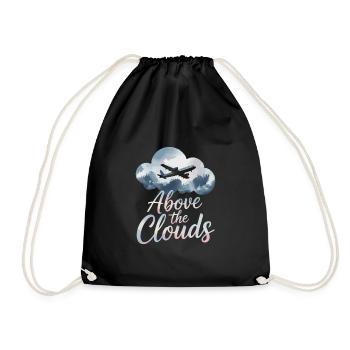 First time flying Travel Memory Sky - Drawstring Bag - black - Front