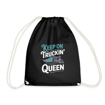 Women In Trucking Female Trucker Pride - Drawstring Bag - black - Front