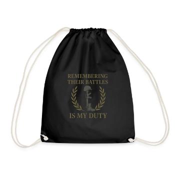 Research War - Drawstring Bag - black - Front