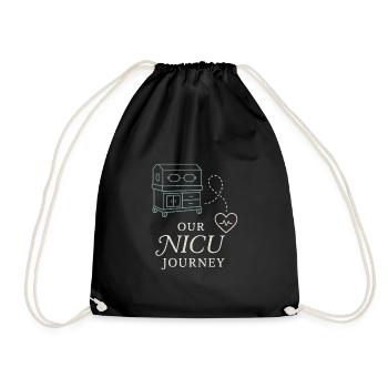 Nicu Parent Pride Preemie Warrior Newborn - Drawstring Bag - black - Front