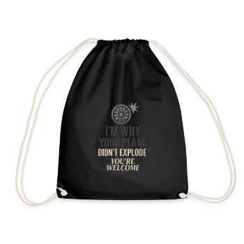 Aviation Mechanic Faa Humor Aircraft Technician - Drawstring Bag - black - Front