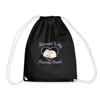 Bunny Mom Rabbit Rescue Adopt, Buy - Drawstring Bag - black - Front