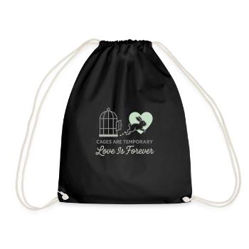 Bunny Mom Rabbit Rescue Adopt, Buy - Drawstring Bag - black - Front