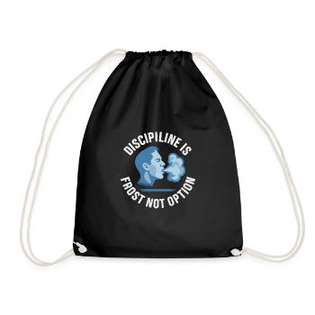Cold showers Mental hardness Cold exposure - Drawstring Bag - black - Front