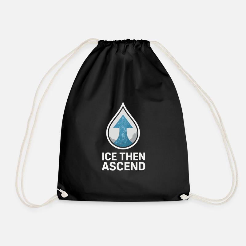Cold showers Mental hardness Cold exposure - Drawstring Bag - black