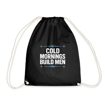 Cold showers Mental hardness Cold exposure - Drawstring Bag - black - Front