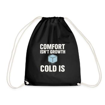Cold showers Mental hardness Cold exposure - Drawstring Bag - black - Front