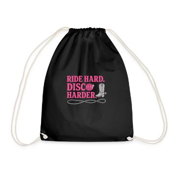 Disco Western Hen Party - Drawstring Bag - black - Front