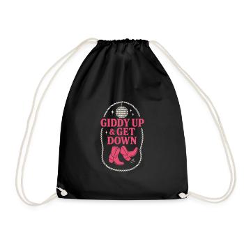 Disco Western Hen Party - Drawstring Bag - black - Front