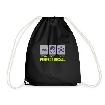 Memory Athlete Mnemonic Brain Training Mental - Drawstring Bag - black - Front