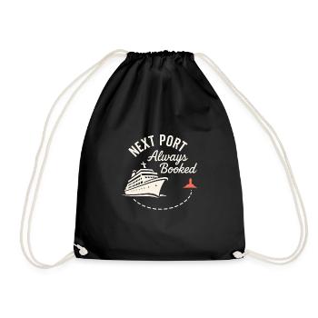 Cruise Addict Funny Cruise Loyalty Ocean - Drawstring Bag - black - Front
