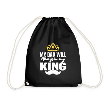 My father will always be my king - Drawstring Bag - black - Front