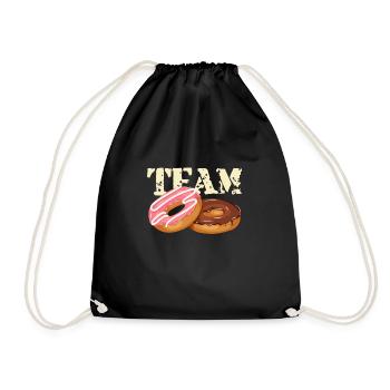 Faites équipe avec des beignets gourmands - Sac de sport léger - noir - Devant