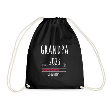 Le futur grand-père 2023 sera invité grand-père - Sac de sport léger - noir - Devant