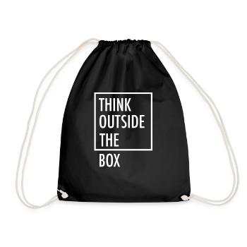 Think outside the box - Turnbeutel - Schwarz - Vorne