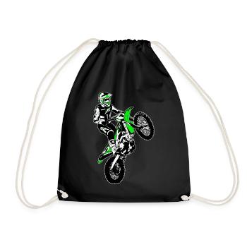 Moto Cross - Motocross - Supercross - MX - SX - Turnbeutel - Schwarz - Vorne