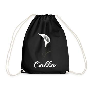 Florist Zantedschia Calla Pflanze Zimmercalla - Turnbeutel - Schwarz - Vorne