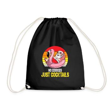 Pas de biscuits juste des cocktails, drôle de Noël dans - Sac de sport léger - noir - Devant