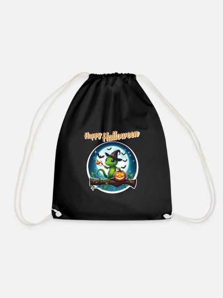 Wizard Gecko - Halloween - Turnbeutel - Schwarz