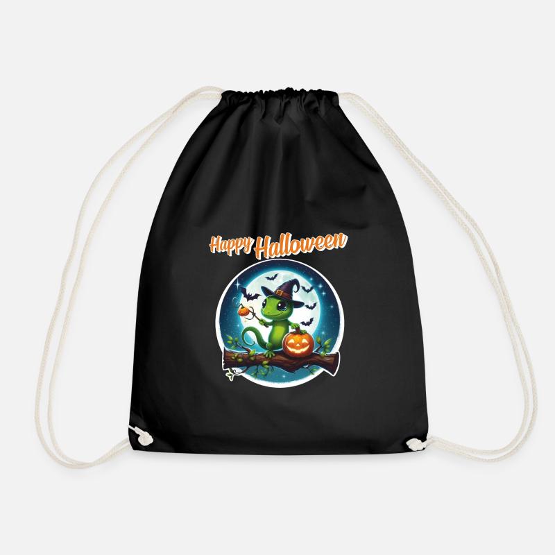 Wizard Gecko - Halloween - Turnbeutel - Schwarz