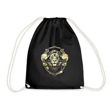 Lion Boxer - Drawstring Bag - black - Front