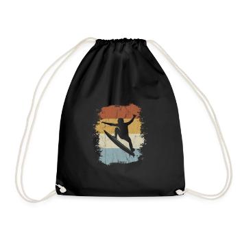 Retro Surfer Kick Out Wellenreiter - Sac de sport léger - noir - Devant