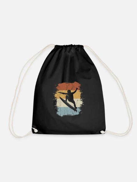 Retro Surfer Kick Out Wellenreiter - Sac de sport léger - noir