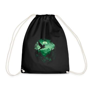 hummingbird, bird, nature, animals, wilderness, nectar - Drawstring Bag - black - Front