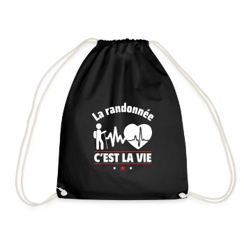 La randonnée, c'est la vie,randonneur,randonneuse - Sac de sport léger - noir - Devant