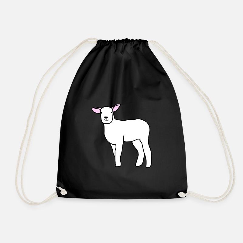 Sheep - Drawstring Bag - black