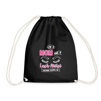 Mom & Lash Artist Make-Up Artist Humor - Turnbeutel - Schwarz - Vorne