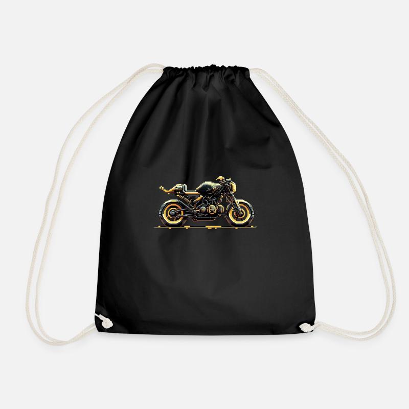 Moto 8 bits - Sac de sport léger - noir