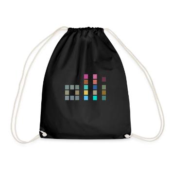 Colorful OLLI - One Life. Live It. Cube Design - Drawstring Bag - black - Front