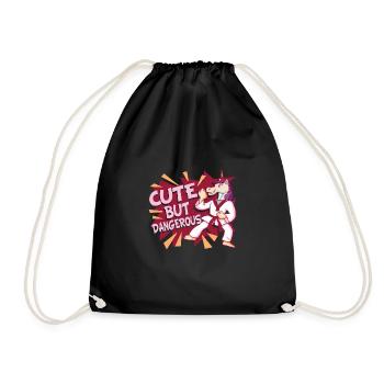 Karate & MMA Unicorn: Doux, mais dangereux, je boxe - Sac de sport léger - noir - Devant