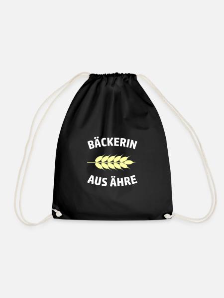 Bäckerin aus Ähre - Turnbeutel - Schwarz