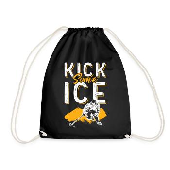 sport ice hockey eiskockey - Drawstring Bag - black - Front