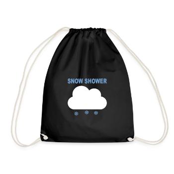 SNOW SHOWER - Drawstring Bag - black - Front