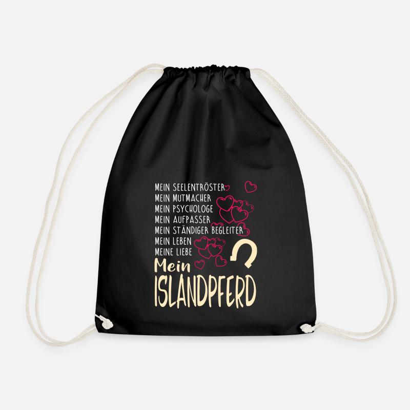 ISLANDPFERD - mein - Turnbeutel - Schwarz