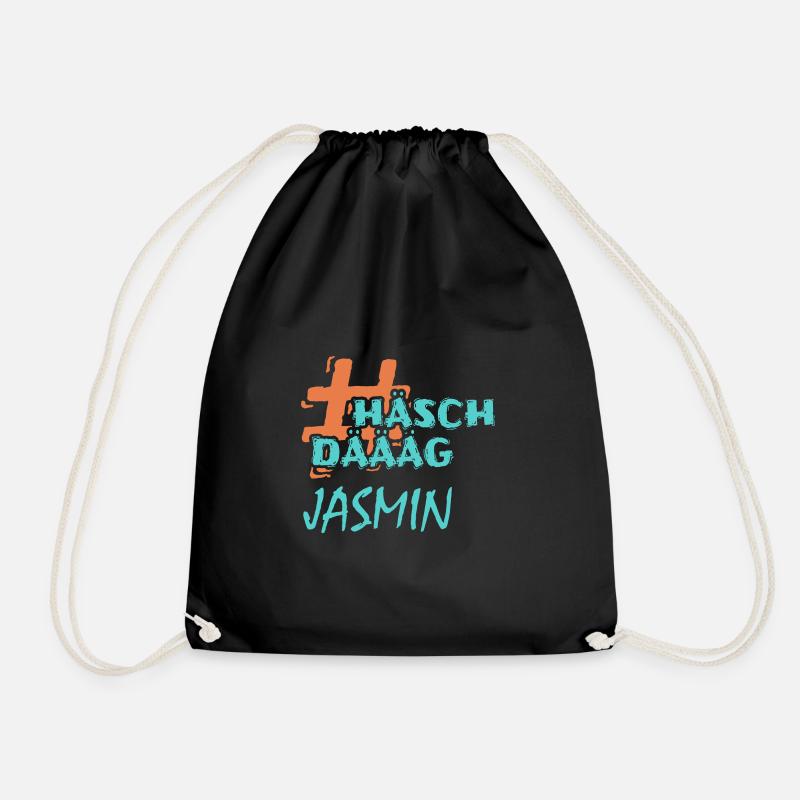 Hashtag Jasmin - Turnbeutel - Schwarz
