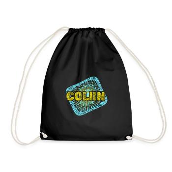 Geschenk für Collin - Turnbeutel - Schwarz - Vorne