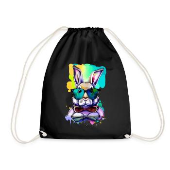 Dr. Easter Bunny - Drawstring Bag - black - Front