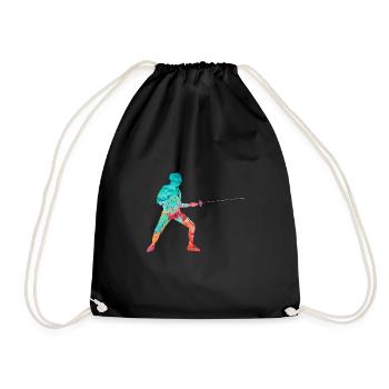 Fencing and fencing PopArt - Drawstring Bag - black - Front